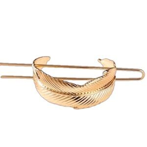 $20 (2 for $30) Elegant Gold Metal Leaf Motif Hair Cuff & Pin For Ponytail, Bun